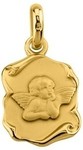 Médaille ange parchemin plaqué or