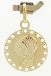  MEDAILLE OR JAUNE  RONDE AJOURE VIERGE