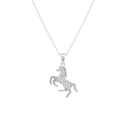 collier argent cheval 