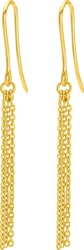 Boucle d'oreilles pendante or jaune