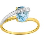 Bague or topaze bleue 09FF53BTZ