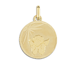 Médaille ronde Ange Or Jaune 18 carats
