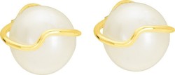 Boucles d'oreille or jaune perles de culture