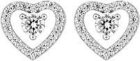 Boucles d'oreilles argent coeur oxyde