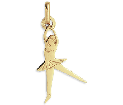 Danseuse plat or jaune 18 carats