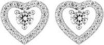 Boucles d&#039;oreilles argent coeur oxyde