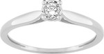 Solitaire diamant or blanc 