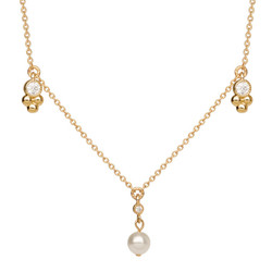 collier plaqu or pampille