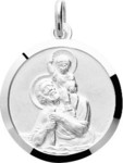    Mdaille st christophe argent rhodi