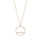 COLLIER PLAQU OR PENDENTIF CERCLE AVEC BARETTE OXYDES BLANC