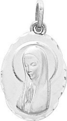 Mdaille vierge argent rhodi