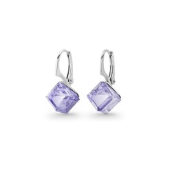 Boucles d'oreilles Cube argent rhodi