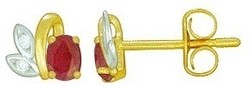 boucle d'oreilles or jaune Rubis Diamants MBO31019-28