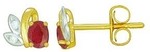 boucle d&#039;oreilles or jaune Rubis Diamants MBO31019-28