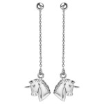 Boucles d&#039;oreilles argent pendante licorne