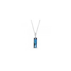 Collier femme Spark cristal swarovski bleu