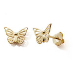 Boucles d&#039;oreille or 9 carats papillon