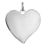 Pendentif coeur argent rhodi