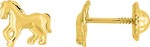 Boucles d&#039;oreilles or jaune 9 carats cheval