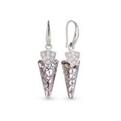 Boucles d'Oreilles Spike argent rhodi