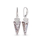 Boucles d&#039;Oreilles Spike argent rhodi  