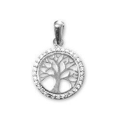 Pendentif arbre de vie or gris oxydes