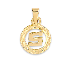 Pendentif initiale Or jaune 18 carats