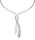 Collier argent moderne et zirconiums