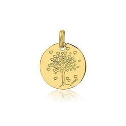 Mdaille arbre de vie & coeur 18 carats