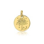  Mdaille arbre de vie &amp; coeur 18 carats