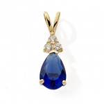 PENDENTIF GOUTE OZ BLEU 9X6 + OZ GM