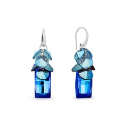 Boucles d'oreilles Neka dives argent rhodi  cristal