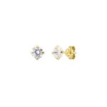 BOUCLES D&#039;OREILLES OR JAUNE PUCE OXYDES 9 carats