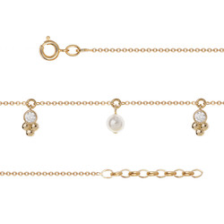 Bracelet plaqu perle et oxydes