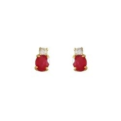 Boucles d'oreilles Rubis oxydes