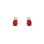 Boucles d&#039;oreilles Rubis oxydes