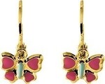 Boucles d&#039;oreilles dormeuse papillon 8492