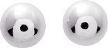 Boucles d'oreilles boules or blanc N10808