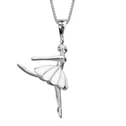 Collier argent rhodi danseuse