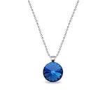 Collier Candy argent rhodi  cristal  