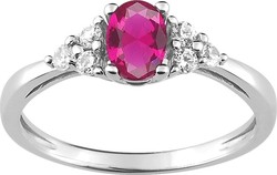 Bague argent rhodi Rubis & Oxydes 337645.3