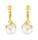 Boucles d'oreilles pendante perles de culture