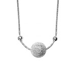 collier argent boule