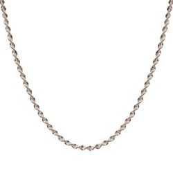 COLLIER ARGENT VRILLE BICOLORE ROSE