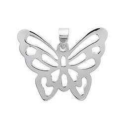 Pendentif argent rhodi papillon