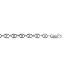 Bracelet argent rhodi grain de caf