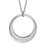 Collier argent rhodie 1 cercle