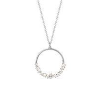COLLIER ARGENT RHODI� OXYDES BLANCS