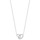 COLLIER ARGENT RHODIE 2 OVALES ENTREMELES OXYDES BLANCS