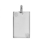 plaque diamante argent rhodi